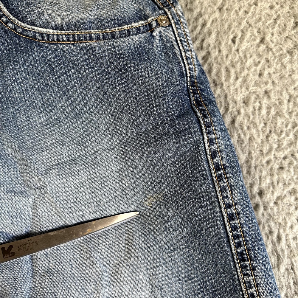 Mavi Jeans Men's 36x32 Blue Wide Leg Medium Wash Distressed (35x32 Actual) - Picture 4 of 14